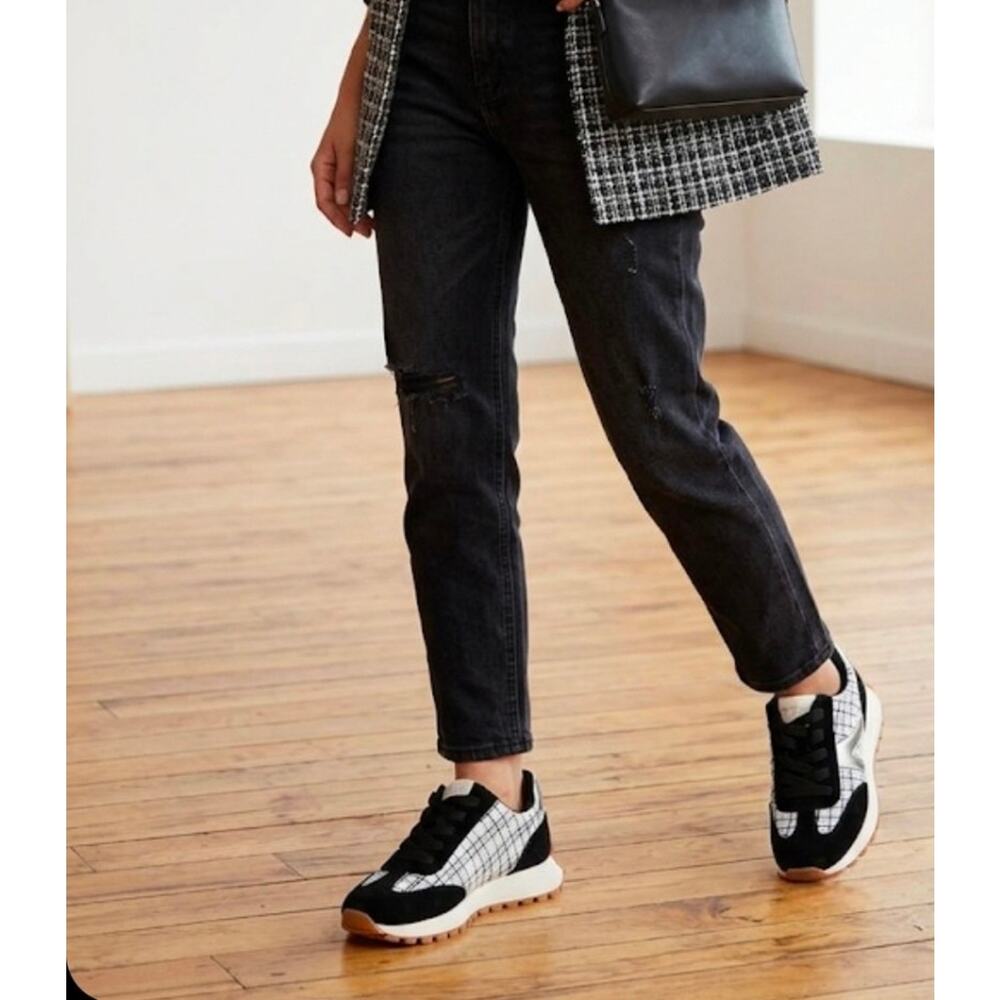 Ay. MSRP $50 NWOB ARIDER GIRL BLACK & WHITE TWEED FASHION SNEAKERS ♡SIZE 7.5♡